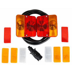 Zestaw lamp lampy tylne do przyczepy odblaski 7pin